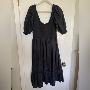 Hill House Home Black Cotton Louisa Dress